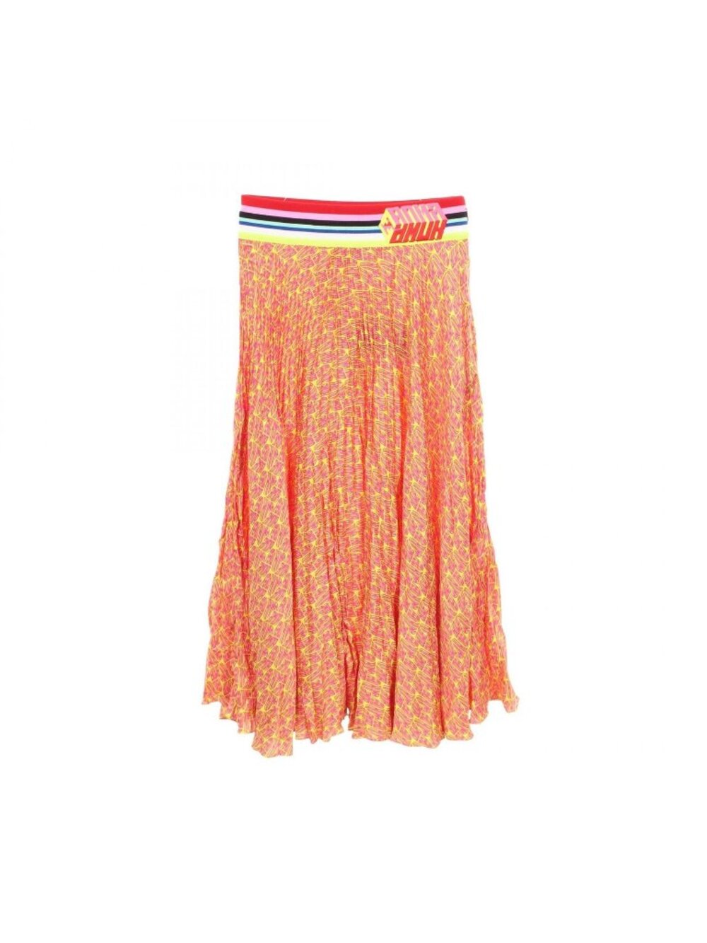 Fendi Skirt All Over Print Flare Silk